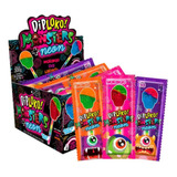 Pirulito Diploko Neon Caveira Mexicanas Display Com 30 Und