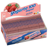 Pirulito Dori Yogurte100 Morango Sem Glúten 560g Caixa Com 50 Unidades