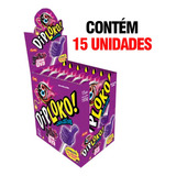 Pirulito Joia Dip Loko Pó Sabor Uva Explode Na Boca 15un