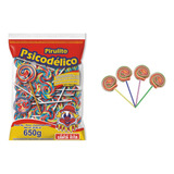 Pirulito Psicodélico Colorido Santa Rita Pacote 650g Atacado