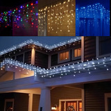 Pisca pisca Cascata 100leds Natalino Colorido 8 Funções 2 5m Cor Das Luzes Branco 110v