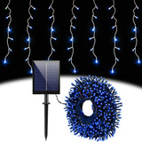 Pisca Pisca Cascata 400 Led Cordão Natal Solar Area Externa
