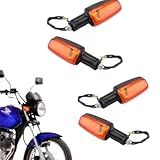 Pisca Seta Para Moto Honda CG Titan 125 E 150 Laranja E Preto 4 Unidades