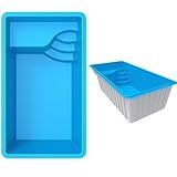 Piscina 4 00 X 2 10 X 1 30 Cor Azul BRAMARFI