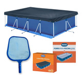 Piscina 6200l Premium Mor Capa Forro Peneira D Limpeza