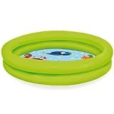 Piscina Banheira Inflável Infantil Bebe Criança 2 Anéis 28 Litros - Grupo Ac Multi -Verde-