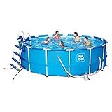 Piscina Bel Life Armação 16 000l Filtro 220 V Cobert 4 57 M Lona 4 88 M Escada 1 22 M Bel Fix Azul