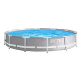 Piscina Cinza Prism Armação 6 503 Litros Estrutural Intex