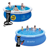 Piscina De 1000 Litros Mor Redonda Inflável Infantil Azul