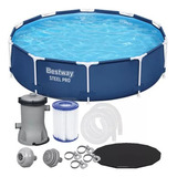 Piscina Estrutural 4678 Litros Bomba Filtro Capa Bestway