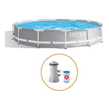 Piscina Estrutural 6 503 Litros Bomba Filtrante 110v   Intex