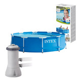 Piscina Estrutural 6 503 Litros Intex E Bomba Filtrante