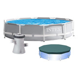 Piscina Estrutural 6 503l Armação Prism C Filtro Capa Intex