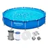 Piscina Estrutural Redonda 6473 Litros De 3 66m De Diâmetro Com Filtro 1 249l h 127v Completa Bestway
