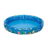Piscina Infantil 3 Anéis 253 Litros Resistente Criança Verão
