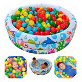 Piscina Infantil Inflável 100 Litros Colorida 50 Bolinhas