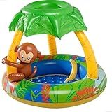 Piscina Infantil Redonda Inflável C-Cobertura- 53L Macaquinho
