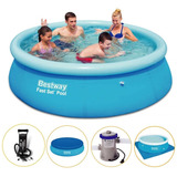 Piscina Inflável 2 300 L Filtro Capa Bomba Forro Bestway