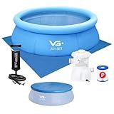 Piscina Inflável Joy Set 4760L Circular 300cm Com Capa Filtro Bomba Forro VG Plus 220 Volts 