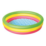 Piscina Inflável Redonda Bestway 51104 De 102cm X 25cm 62l Verde E Amarela E Rosa