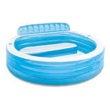 Piscina Inflável Redonda Intex Swim Center 57190 De 2 16m X 76cm 640l Branca E Azul