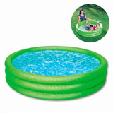 Piscina Inflável Redonda Play Bestway Infantil Capacidade 282 Litros Cor Verde Em Vinil A Partir De 2 Anos Válvula De Segurança Kit De Reparo
