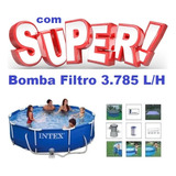 Piscina Intex 4485 L Filtro 3785 220v Capa Forro Kit Escada