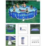 Piscina Intex 6503 L Estrutural Bomba Filtro 110v Capa Forro