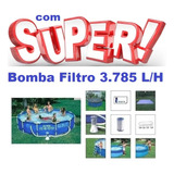 Piscina Intex 6503 L Filtro 3785 220v Capa Forro Kit Escada