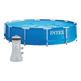 Piscina Intex 6503 Litros Estrutural Armação Bomba Filtrante