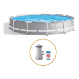 Piscina Intex 6503 Litros Estrutural Prism   Bomba Filtro