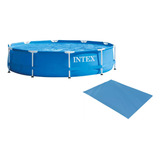 Piscina Intex 6503 Lts Estrutural Standard Armação Com Forro Cor Azul