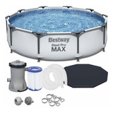 Piscina Redonda Bestway Steel Pro 4678l Acessórios
