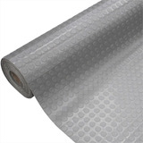 Piso De Borracha Moeda Cinza 2mm 130cm X 5 Metros