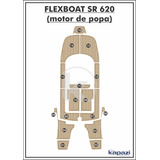Piso De Eva Para Flexboat Sr 620 Motor De Popa Colocado
