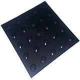Piso Tátil Alerta PVC Preto 25x25cm Conforme Nbr9050
