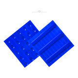 Piso Tatil Bolinha Reta Azul Lotérica Pvc Kit 30 Pç Envio24h