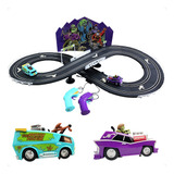Pista Autorama Scooby doo Elétrico 2 Carrinhos 3 Formatos