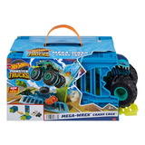 Pista Carrinho Hot Wheels Monster Truck Mega Wrex Crash Cage