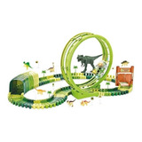 Pista Com 7 Dinossauros Track Looping E Acessórios 119 Peças