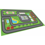 Pista De Carrinho Lona Ilustrada Transito Lona 187x110cm