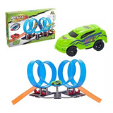 Pista De Corrida Carrinhos Looping 4 Voltas 68 Pçs Art Brink