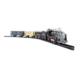 Pista De Trem Locomotiva Com Luz E Som Dmt 5750 Dm Toys