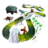 Pista Dinossauro 144pçs De Montar Carrinho 2 Dino Presente