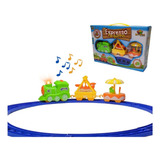 Pista Ferrorama Trenzinho Locomotiva Infantil Luzes Som Trem