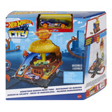 Pista Hot Wheels Burger Drive Thru City Downtown Mattel Cor Colorida