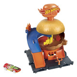 Pista Hot Wheels Playset City Loja De Hambúrguer Mattel Cor Colorido