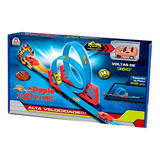 Pista Infantil Duplo Looping Com Carrinho Fricção Braskit