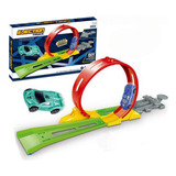 Pista Looping 360 Lançador 4 Carrinho Brinquedo Carro Crianç Cor Colorido