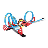 Pista Looping 360 Lançador Carrinho Tipo Hotwheels 21 Pcs Cor Colorido
